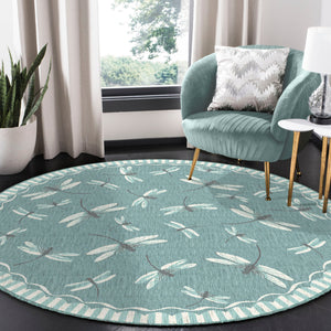 Trans Ocean Liora Manne Carmel Dragonfly Indoor/Outdoor Area Rug – Vibrant Nature Design For Stylish Spaces Blue Polypropylene,Polyester Cred8844004