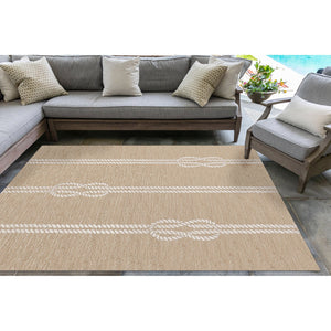 Trans Ocean Liora Manne Capri Ropes Indoor/Outdoor Area Rug - Nautical Stripe Design For Stylish Spaces Natural Polyester,Acrylic Cap23163612