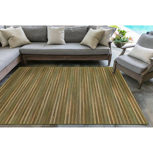 Trans Ocean Liora Manne Marina Stripes Area Rug - Stylish Indoor/Outdoor Geometric Design For Every Space Green Polypropylene,Polyester Mna58805206