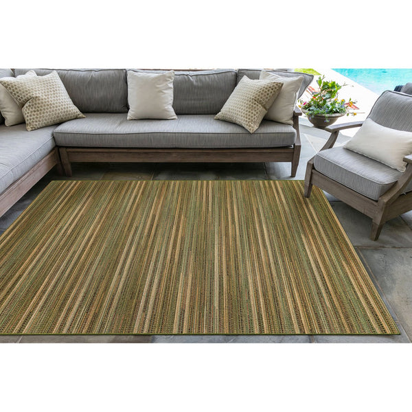 Trans Ocean Liora Manne Marina Stripes Area Rug - Stylish Indoor/Outdoor Geometric Design For Every Space Green Polypropylene,Polyester Mna58805206