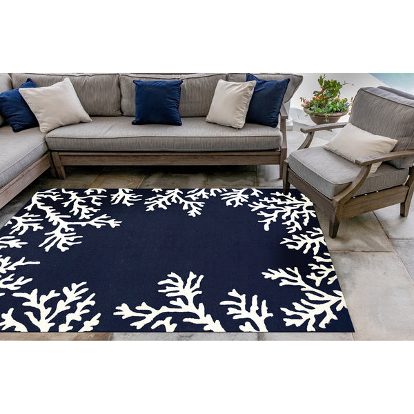 Trans Ocean Liora Manne Capri Coastal Indoor/Outdoor Area Rug - Vibrant Tropical Design For Any Space Blue Polyester,Acrylic Cap34162033