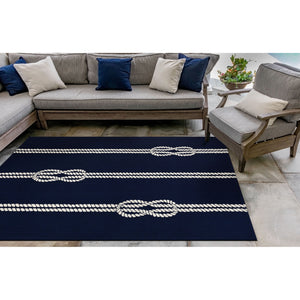 Trans Ocean Liora Manne Capri Ropes Indoor/Outdoor Area Rug - Nautical Stripe Design For Stylish Spaces Navy Polyester,Acrylic Cap23163633