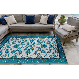 Trans Ocean Liora Manne Visions Iv Palazzo Indoor/Outdoor Rug - Durable, Stylish 2' X 3' Accent For Any Space Blue Polyester Vgh23430903