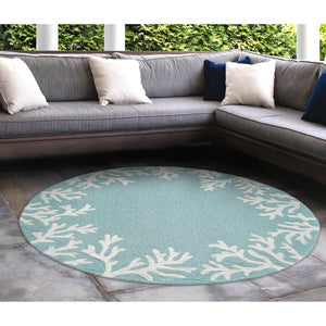 Trans Ocean Liora Manne Capri Coastal Indoor/Outdoor Area Rug - Vibrant Tropical Design For Any Space Blue Polyester,Acrylic Capd5162004