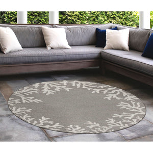 Trans Ocean Liora Manne Capri Coastal Indoor/Outdoor Area Rug - Vibrant Tropical Design For Any Space Silver Polyester,Acrylic Capd5162047