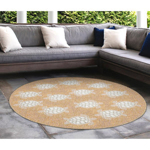 Trans Ocean Liora Manne Carmel Coastal Turtle Indoor/Outdoor Area Rug - Vibrant Beach Style For Any Space Natural Polypropylene,Polyester Cred8841312