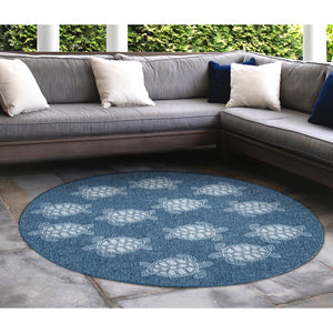 Trans Ocean Liora Manne Carmel Coastal Turtle Indoor/Outdoor Area Rug - Vibrant Beach Style For Any Space Navy Polypropylene,Polyester Cred8841333