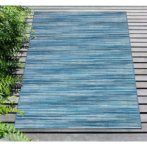 Trans Ocean Liora Manne Marina Stripes Area Rug - Stylish Indoor/Outdoor Geometric Design For Every Space Blue Polypropylene,Polyester Mna58805203