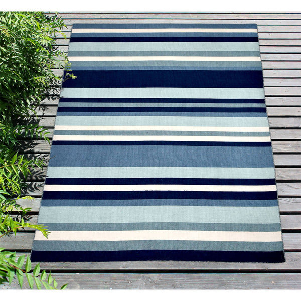 Trans Ocean Liora Manne Sorrento Indoor/Outdoor Handmade Area Rug - Vibrant Geometric Design For Any Space Blue Polyester,Acrylic Srn57630103