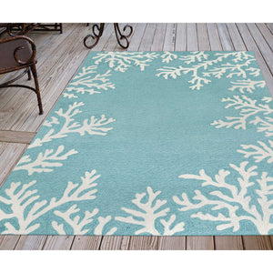 Trans Ocean Liora Manne Capri Coastal Indoor/Outdoor Area Rug - Vibrant Tropical Design For Any Space Blue Polyester,Acrylic Cap46162004