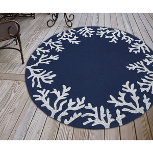 Trans Ocean Liora Manne Capri Coastal Indoor/Outdoor Area Rug - Vibrant Tropical Design For Any Space Blue Polyester,Acrylic Capd5162033