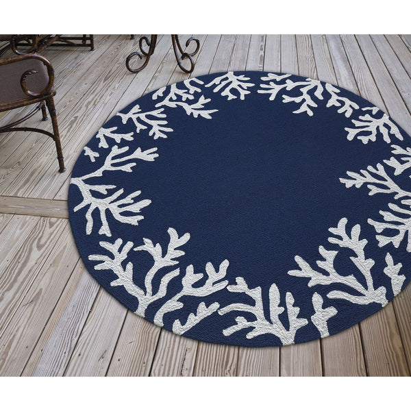 Trans Ocean Liora Manne Capri Coastal Indoor/Outdoor Area Rug - Vibrant Tropical Design For Any Space Blue Polyester,Acrylic Capd5162033