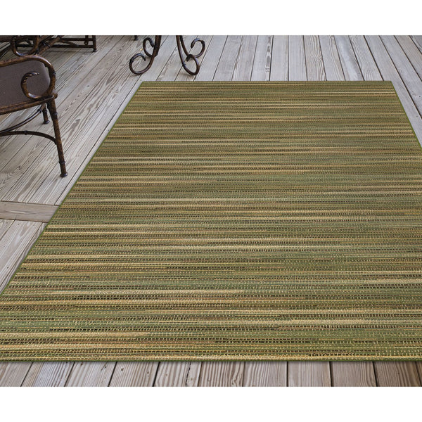 Trans Ocean Liora Manne Marina Stripes Area Rug - Stylish Indoor/Outdoor Geometric Design For Every Space Green Polypropylene,Polyester Mna58805206