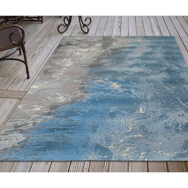 Trans Ocean Liora Manne Marina Coastal Area Rug – Vibrant Graphic Design For Indoor And Outdoor Spaces Blue Polypropylene,Polyester Mna69806804