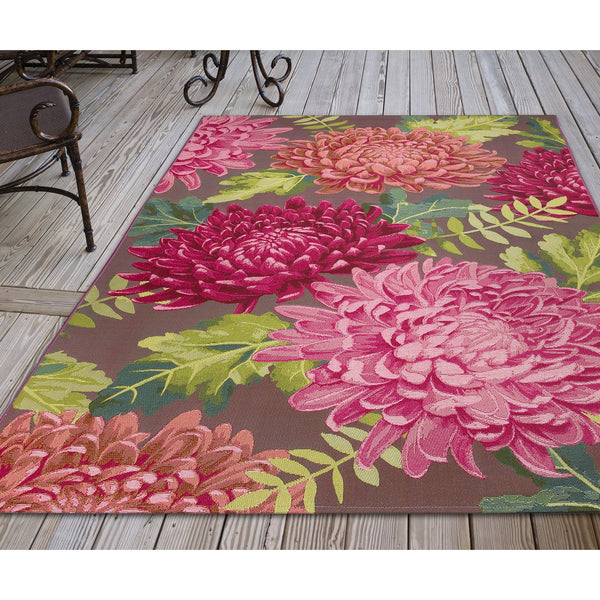Trans Ocean Liora Manne Marina Mum Indoor/Outdoor Area Rug - Vibrant Floral Design For Style And Comfort Pink Polypropylene,Polyester Mna58818337