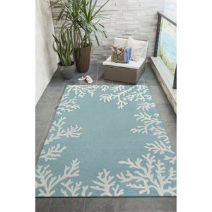 Trans Ocean Liora Manne Capri Coastal Indoor/Outdoor Area Rug - Vibrant Tropical Design For Any Space Blue Polyester,Acrylic Cap46162004