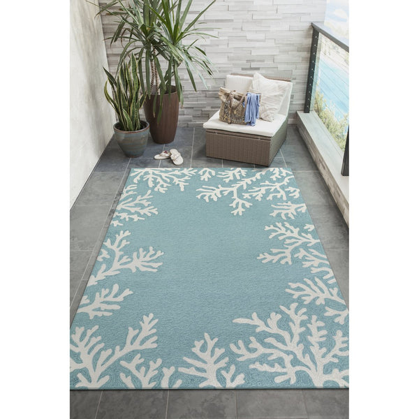 Trans Ocean Liora Manne Capri Coastal Indoor/Outdoor Area Rug - Vibrant Tropical Design For Any Space Blue Polyester,Acrylic Cap46162004