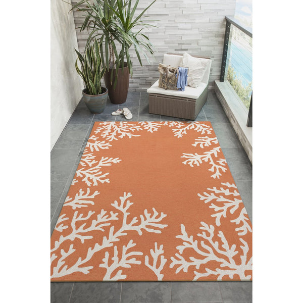Trans Ocean Liora Manne Capri Coastal Indoor/Outdoor Area Rug - Vibrant Tropical Design For Any Space Orange Polyester,Acrylic Cap23162017