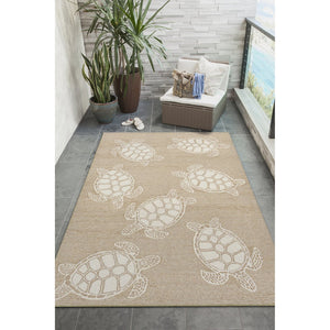 Trans Ocean Liora Manne Capri Turtle Handmade Indoor/Outdoor Area Rug - Vibrant Coastal Design For Any Space Natural Polyester,Acrylic Cap46163412