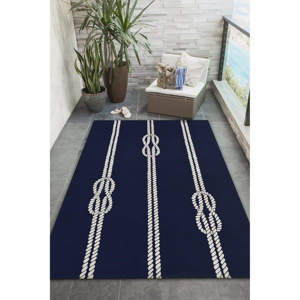 Trans Ocean Liora Manne Capri Ropes Indoor/Outdoor Area Rug - Nautical Stripe Design For Stylish Spaces Navy Polyester,Acrylic Cap23163633