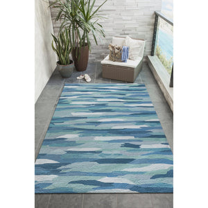 Trans Ocean Liora Manne Capri Cloud Indoor/Outdoor Area Rug - Contemporary Geometric Design For Any Space Blue Polyester,Acrylic Cap23172594