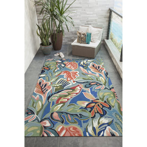 Trans Ocean Liora Manne Capri Indoor/Outdoor Rug - Vibrant Floral Geometric Design For Stylish Spaces Blue Polyester,Acrylic Cap57174004