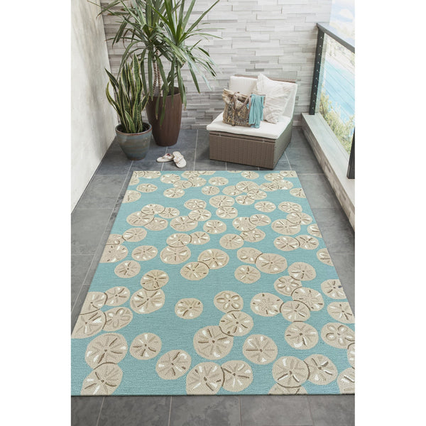 Trans Ocean Liora Handmade Coastal Area Rug - Durable Synthetic Blend With Beach-inspired Design For Any Space Blue Polyester,Acrylic Cap57175606