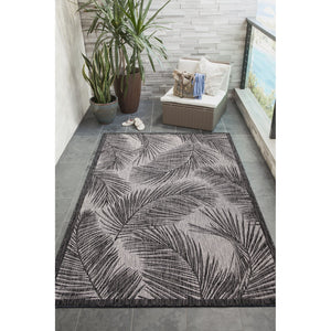Trans Ocean Liora Manne Carmel Fronds Botanical Indoor/Outdoor Area Rug - Elegant Transitional Design For Any Space Black Polypropylene,Polyester Cre45847448