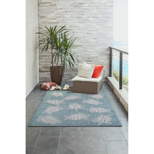Trans Ocean Liora Manne Carmel Coastal Turtle Indoor/Outdoor Area Rug - Vibrant Beach Style For Any Space Blue Polypropylene,Polyester Cre45841304