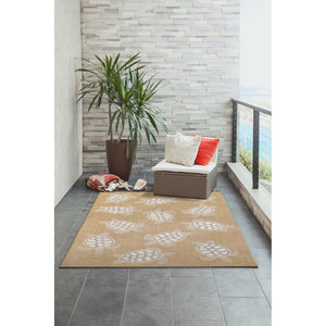 Trans Ocean Liora Manne Carmel Coastal Turtle Indoor/Outdoor Area Rug - Vibrant Beach Style For Any Space Natural Polypropylene,Polyester Cre45841312