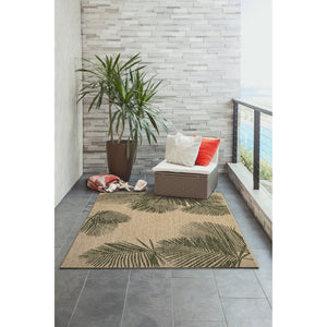 Trans Ocean Liora Manne Carmel Palm Indoor/Outdoor Area Rug – Tropical Botanical Leaf Design For Any Space Green Polypropylene,Polyester Cre58843906
