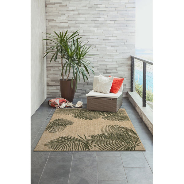 Trans Ocean Liora Manne Carmel Palm Indoor/Outdoor Area Rug – Tropical Botanical Leaf Design For Any Space Green Polypropylene,Polyester Cre58843906