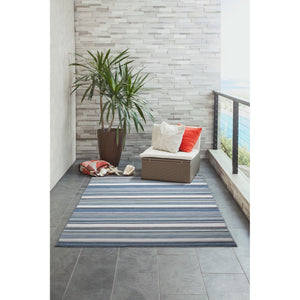 Trans Ocean Liora Manne Sonoma Malibu Stripe Indoor/Outdoor Area Rug - Stylish Hand Woven Geometric Accent Blue Polyester,Acrylic Sno57625804