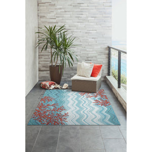 Trans Ocean Liora Manne Visions Iv Coral Reef 2' X 3' Indoor/Outdoor Area Rug - Stylish, Durable, Easy Care! Blue Polyester Vgh23325503