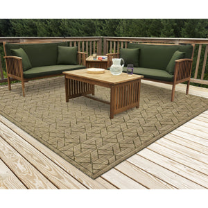 Trans Ocean Liora Manne Carmel Pyramid Indoor/Outdoor Area Rug - Contemporary Geometric Design For Stylish Spaces Green Polypropylene,Polyester Cres8849606