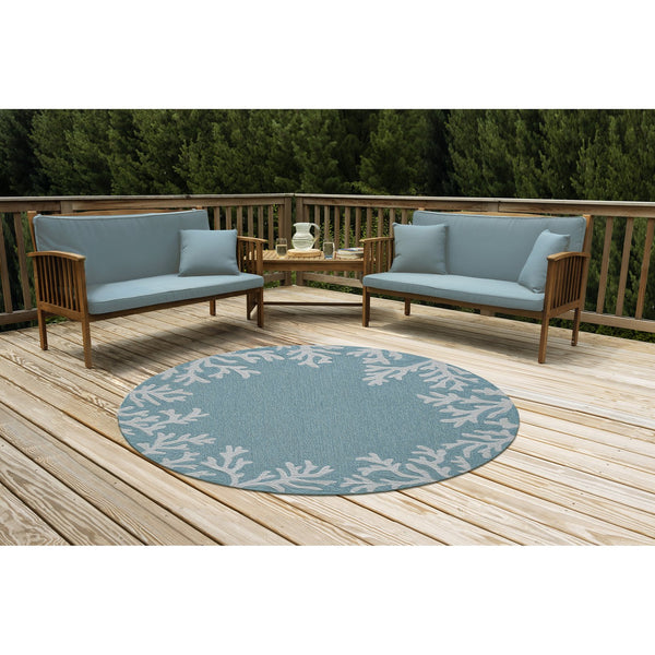 Trans Ocean Liora Manne Capri Coastal Indoor/Outdoor Area Rug - Vibrant Tropical Design For Any Space Blue Polyester,Acrylic Capd5162004