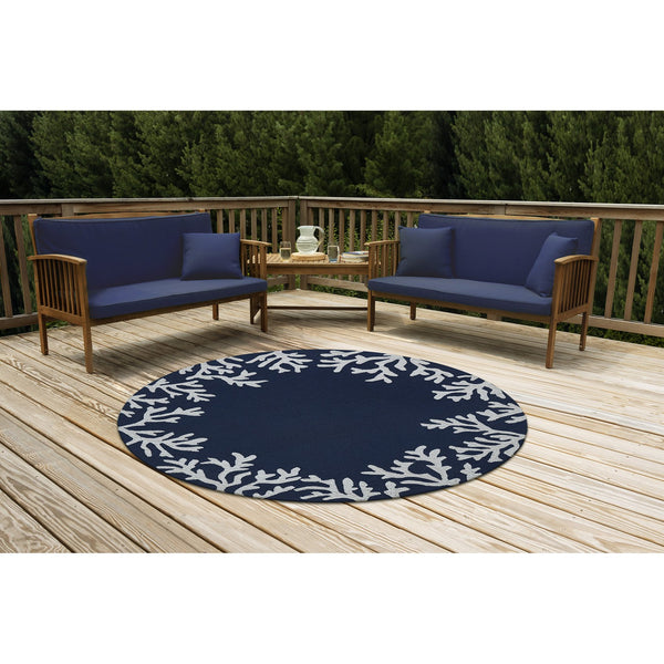 Trans Ocean Liora Manne Capri Coastal Indoor/Outdoor Area Rug - Vibrant Tropical Design For Any Space Blue Polyester,Acrylic Capd5162033