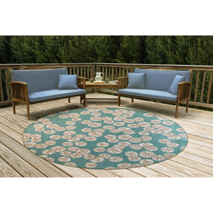 Trans Ocean Liora Handmade Coastal Area Rug - Durable Synthetic Blend With Beach-inspired Design For Any Space Blue Polyester,Acrylic Capd8175606