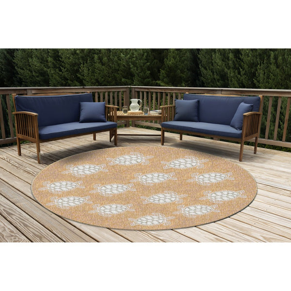 Trans Ocean Liora Manne Carmel Coastal Turtle Indoor/Outdoor Area Rug - Vibrant Beach Style For Any Space Natural Polypropylene,Polyester Cred8841312