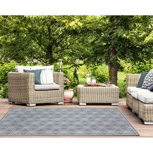 Trans Ocean Liora Manne Capri Hex Indoor/Outdoor Durable Area Rug - Stylish Geometric Accent For Any Space Blue Polyester,Acrylic Cap46174103