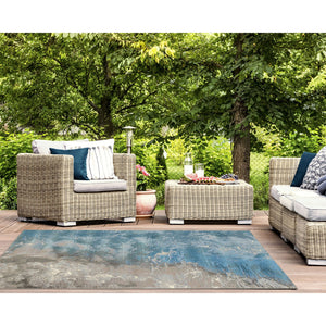 Trans Ocean Liora Manne Marina Coastal Area Rug – Vibrant Graphic Design For Indoor And Outdoor Spaces Blue Polypropylene,Polyester Mna69806804