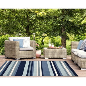 Trans Ocean Liora Manne Sorrento Indoor/Outdoor Handmade Area Rug - Vibrant Geometric Design For Any Space Blue Polyester,Acrylic Srn57630103