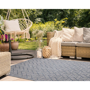 Trans Ocean Liora Manne Carmel Pyramid Indoor/Outdoor Area Rug - Contemporary Geometric Design For Stylish Spaces Navy Polypropylene,Polyester Cre58849633