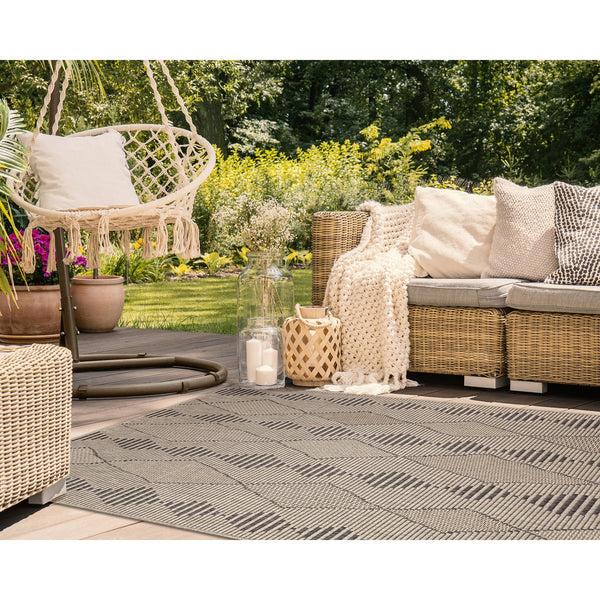 Trans Ocean Liora Manne Monaco Diamonds Area Rug - Stylish Indoor/Outdoor Design With Rustic Tribal Pattern Natural Polypropylene Moc69627512