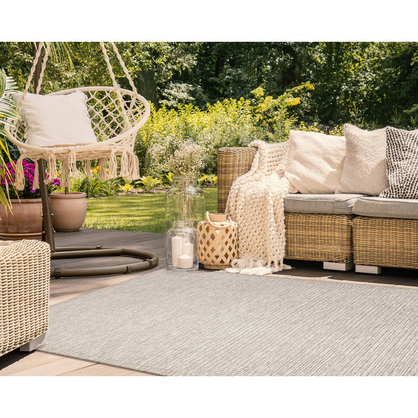 Trans Ocean Liora Manne Orly Textured Indoor/Outdoor Area Rug - Rustic Basketweave Design For Any Space Natural Polypropylene Oly57648012