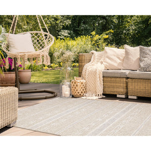 Trans Ocean Liora Manne Orly Stripe Indoor/Outdoor Area Rug - Rustic Transitional Design For Any Space Natural Polypropylene Oly45648112