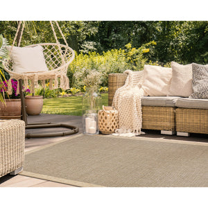 Trans Ocean Liora Manne Sahara Texture Border Indoor/Outdoor Area Rug - Elegant, Versatile Design For Any Space Natural Polypropylene,Polyester Sah45719012
