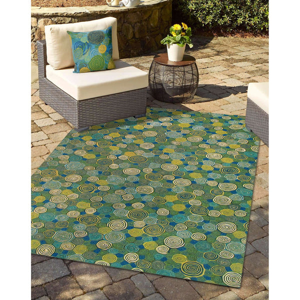 Trans Ocean Liora Manne Visions Iii Graffiti Swirl Indoor/Outdoor Pillow - Stunning Artful Accent For Any Space Blue Polyester 7sc2s410906