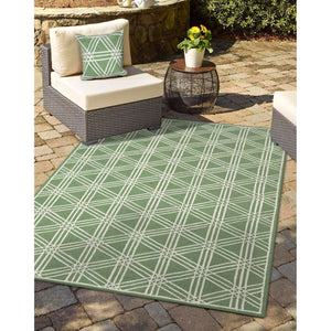 Trans Ocean Liora Manne Capri Hex Indoor/Outdoor Durable Area Rug - Stylish Geometric Accent For Any Space Green Polyester,Acrylic Cap71174106