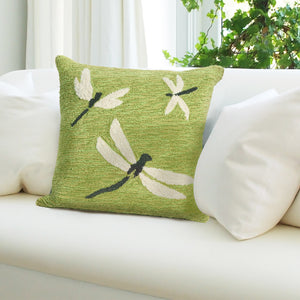 Trans Ocean Liora Manne Frontporch Dragonfly Indoor/Outdoor Pillow - Stylish Contemporary Accent For Any Space Green Polyester,Acrylic 7fp8s141506